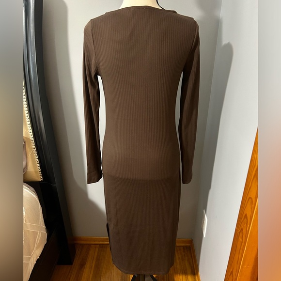 Gap Ribbed Asymmetrical Midi Dress SOLD OUT - Picture 3 of 7